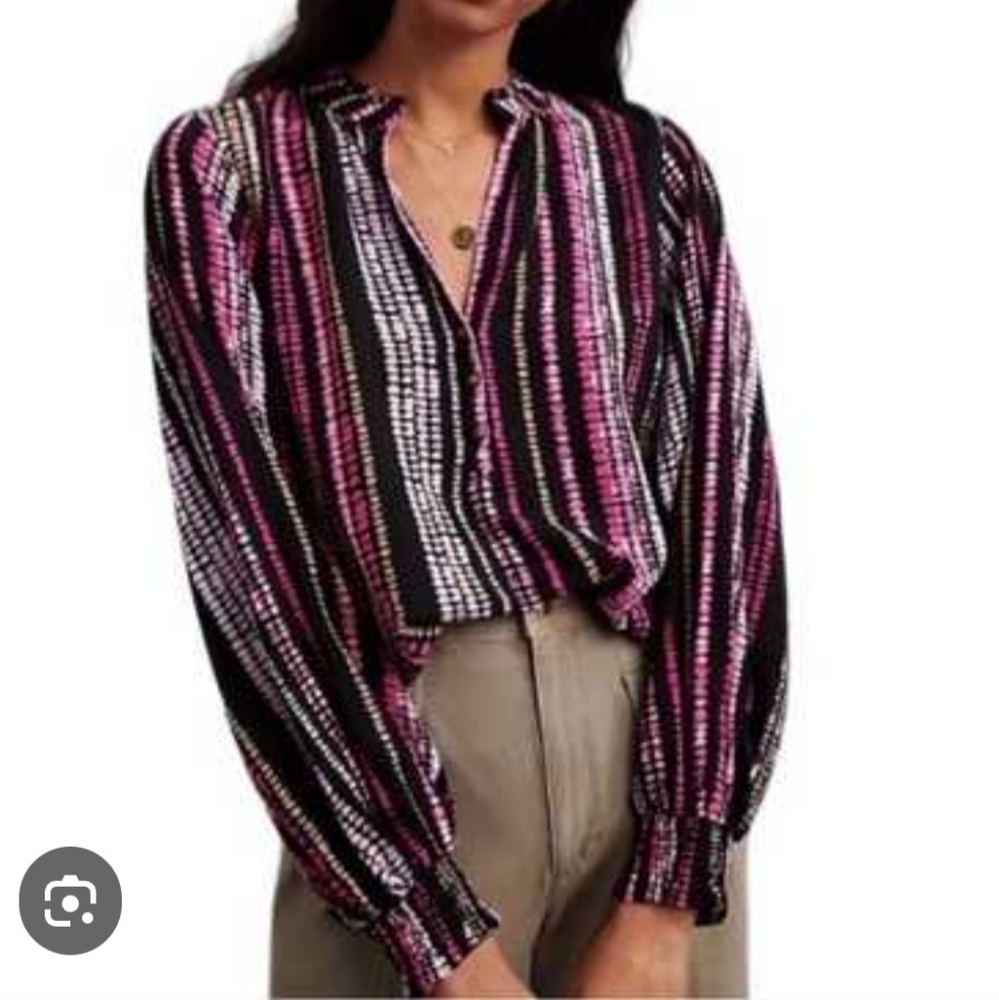 Maeve Vibrant Striped Blouse